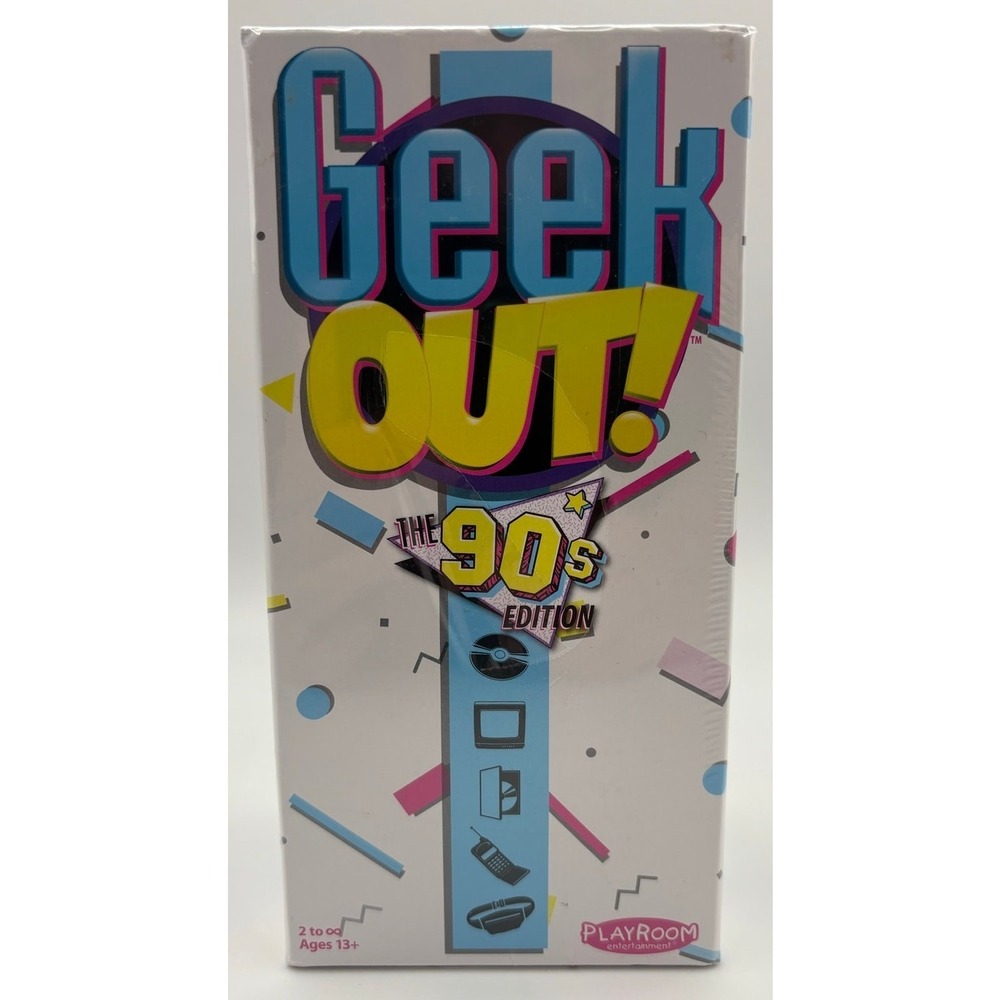 Geek Out! The 90s Edition Trivia Party Game – Playroom Entertainment New Sealed